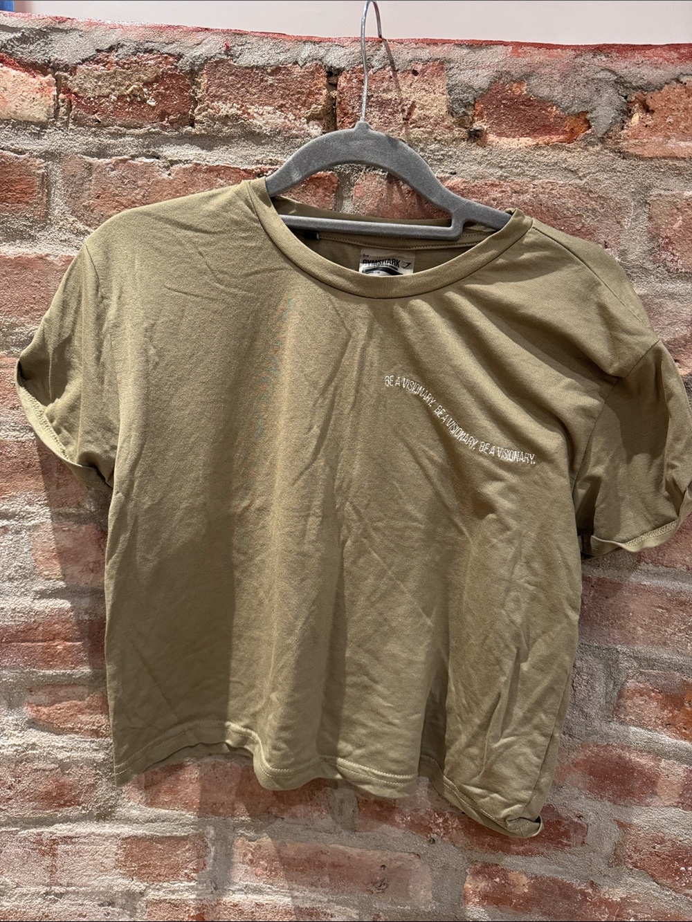 Gymshark Olive Green Crop T-Shirt